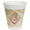 Cafe G Foam Hot/cold Cups, 12 Oz, Brown/red/white, 1,000/carton