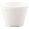 Foam Containers, Extra Squat, 16 Oz, White, 25/bag, 20 Bags/carton