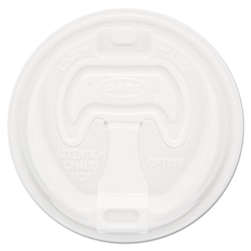 Optima Reclosable Lid, Fits 12 Oz To 24 Oz Foam Cups, White, 100 Pack, 10 Packs/carton