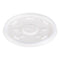 Plastic Lids, Fits 12 Oz To 24 Oz Hot/cold Foam Cups, Straw-slot Lid, White, 100/pack, 10 Packs/carton