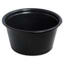 Conex Complements Portion/medicine Cups, 2 Oz, Black, 125/bag, 20 Bags/carton