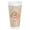 Cafe G Foam Hot/cold Cups, 20 Oz, Brown/red/white, 20/pack