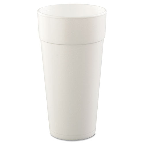 Foam Drink Cups, Hot/cold, 24 Oz, White, 25/bag, 20 Bags/carton