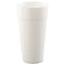 Foam Drink Cups, Hot/cold, 24 Oz, White, 25/bag, 20 Bags/carton