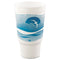 Horizon Hot/cold Foam Drinking Cups, 32 Oz, Teal/white, 16/bag, 25 Bags/carton