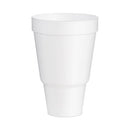 Foam Drink Cups, 32 Oz, Tapered Bottom, White, 25/bag, 20 Bags/carton