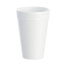 Foam Drink Cups, 32 Oz, White, 25/bag, 20 Bags/carton