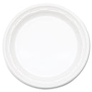 Famous Service Plastic Dinnerware, Plate, 6" Dia, White, 125/pack, 8 Packs/carton