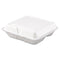Foam Hinged Lid Containers, 3-compartment, 7.5 X 8 X 2.3, White, 200/carton