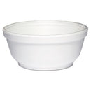 Foam Bowls, 8 Oz, White, 50/pack, 20 Packs/carton