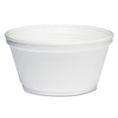 Foam Container, Extra Squat, 8 Oz, White, 1,000/carton