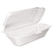 Foam Hinged Lid Container, Hoagie Container With Removable Lid, 5.3 X 9.8 X 3.3, White, 125/bag, 4 Bags/carton