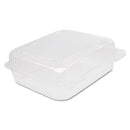 Staylock Clear Hinged Lid Containers, 7.8 X 8.3 X 3, Clear, Plastic, 125/bag, 2 Bags/carton