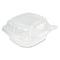 Clearseal Hinged-lid Plastic Containers, Sandwich Container, 13.8 Oz, 5.4 X 5.3 X 2.6, Clear, Plastic, 500/carton