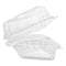 Showtime Clear Hinged Containers, Pie Wedge, 6.67 Oz, 6.1 X 5.6 X 3, Clear, Plastic, 125/pack, 2 Packs/carton