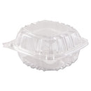 Clearseal Hinged-lid Plastic Containers, 5.8 X 6 X 3, Clear, Plastic, 125/pack, 4 Packs/carton