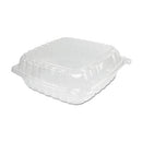 Clearseal Hinged-lid Plastic Containers, 9.3 X 8.8 X 3, Clear, Plastic, 100/bag, 2 Bags/carton