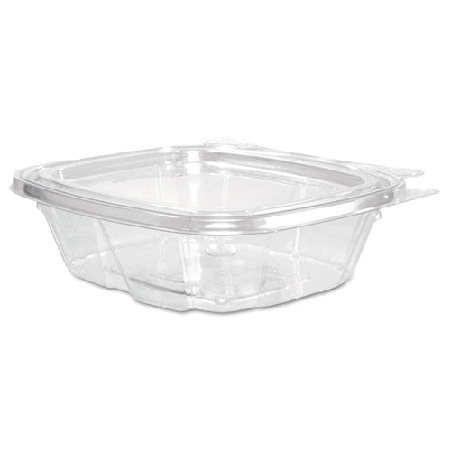 Clearpac Safeseal Tamper-resistant/evident Containers, Flat Lid, 8 Oz, 4.9 X 1.4 X 5.5, Clear, Plastic, 100/bag, 2 Bags/ct