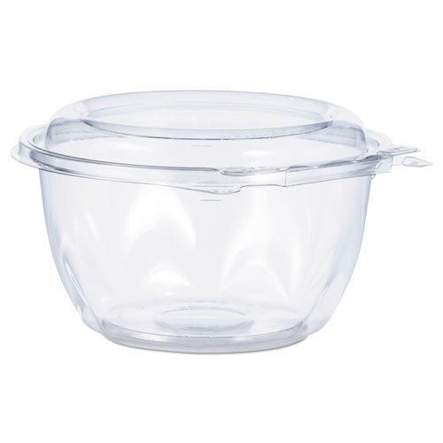 Tamper-resistant, Tamper-evident Bowls With Dome Lid, 16 Oz, 5.5" Diameter X 3.1"h, Clear, Plastic, 240/carton