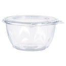 Tamper-resistant, Tamper-evident Bowls With Flat Lid, 16 Oz, 5.5" Diameter X 2.7"h, Clear, Plastic, 240/carton