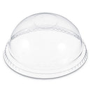 Plastic Dome Lid, No-hole, Fits 9 Oz To 22 Oz Cups, Clear, 100/sleeve, 10 Sleeves/carton