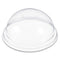 Plastic Dome Lid, No-hole, Fits 9 Oz To 22 Oz Cups, Clear, 100/sleeve, 10 Sleeves/carton