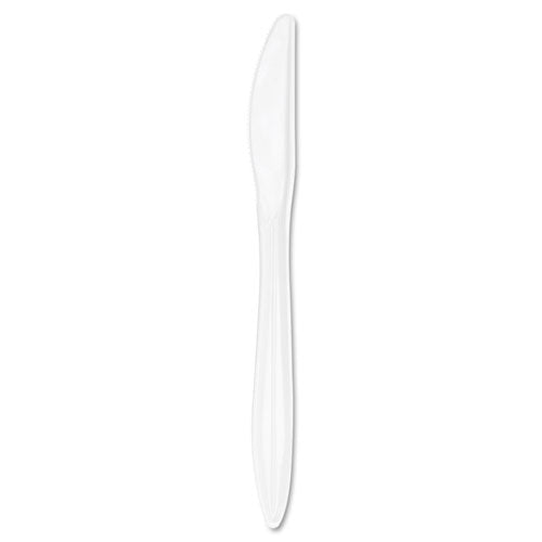 Style Setter Mediumweight Plastic Knives, White, 1000/carton