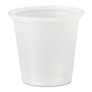 Polystyrene Portion Cups, 1.25 Oz, Translucent, 2,500/carton