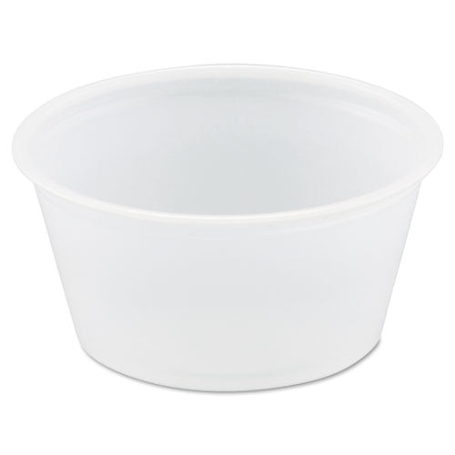 Polystyrene Portion Cups, 2 Oz, Translucent, 250/bag, 10 Bags/carton