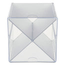 Stackable Cube Organizer, X Divider, 4 Compartments, Plastic, 6 X 7.2 X 6, Clear