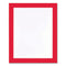 Self Adhesive Sign Holders, 13 X 19, Clear With Red Border, 2/pack