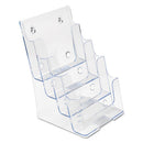 4-compartment Docuholder, Booklet Size, 6.88w X 6.25d X 10h, Clear