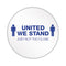 Personal Spacing Discs, United We Stand, 20" Dia, White/blue, 50/carton