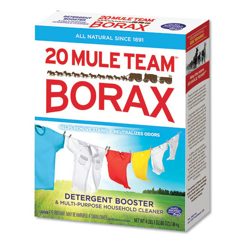 20 Mule Team Borax Laundry Booster, Powder, 4 Lb Box, 6 Boxes/carton