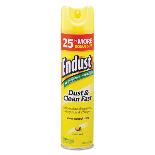 Endust Multi-surface Dusting And Cleaning Spray, Lemon Zest, 12.5 Oz Aerosol Spray, 6/carton