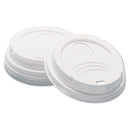 Dome Hot Drink Lids, Fits 8 Oz Cups, White, 100/sleeve, 10 Sleeves/carton