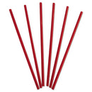 Wrapped Giant Straws, 10.25", Polypropylene, Red, 300/box, 4 Boxes/carton