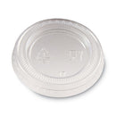 Plastic Portion Cup Lid, Fits 1 Oz Portion Cups, Clear, 4,800/carton