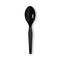 Plastic Cutlery, Heavy Mediumweight Teaspoons, Black, 1,000/carton