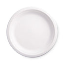 Renewable Sugarcane Plates, 9" Dia, Natural White, 50/packs