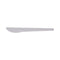 Plantware Compostable Cutlery, Knife, 6", Pearl White, 50/pack, 20 Pack/carton