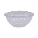 Renewable And Compostable Salad Bowls With Lids, 24 Oz, Clear, Plastic, 50/pack, 3 Packs/carton