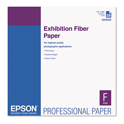 Exhibition Fiber Paper, 13 Mil, 17 X 22, White, 25/pack