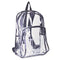 Backpack, Pvc, 12.5 X 5.5 X 17.5, Clear/black