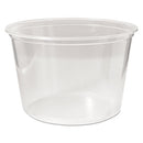 Microwavable Deli Containers, 16 Oz, 4.6  Diameter X 3 H, Clear, Plastic, 500/carton