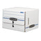 Side-tab Storage Boxes, Letter Files, White/blue, 12/carton