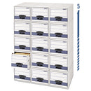 Stor/drawer Steel Plus Extra Space-savings Storage Drawers, 10.5" X 25.25" X 5.25", White/blue, 12/carton