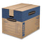 Smoothmove Prime Moving/storage Boxes, Hinged Lid, Regular Slotted Container (rsc), 18" X 24" X 18", Brown/blue, 6/carton