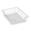 Wire Desk Tray Organizer, 1 Section, Letter Size Files, 10" X 14.13" X 3", Silver