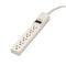 Power Strip, 6 Outlets, 4 Ft Cord, Platinum